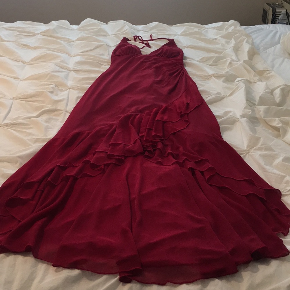 Red High Low Long Dress